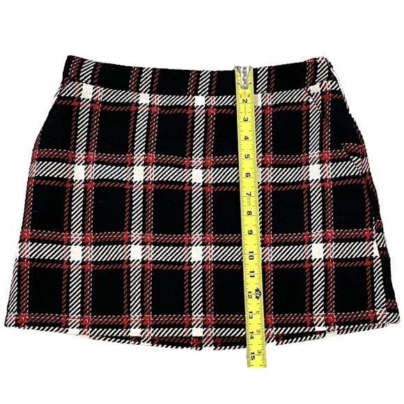 Women's ~Forever 21~ Wool Blend Plaid Fully Lined Mini Skirt Size M - Picture 2 of 7
